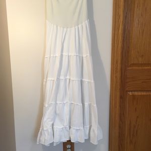 S Motherhood Maternity white boho skirt